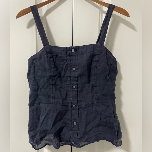 BANANA REPUBLIC- RAMIE BUTTON-FRONT TANK - Picture 1 of 4